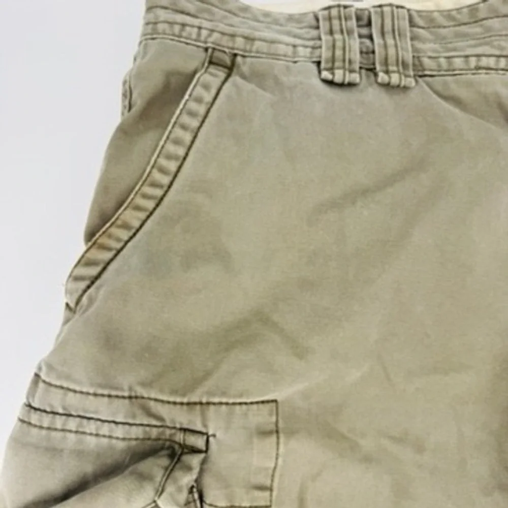 Y2k Polo‎ Ralph Lauren Cargo Shorts Baggy Mens 35 Green Classic Heavy Utility